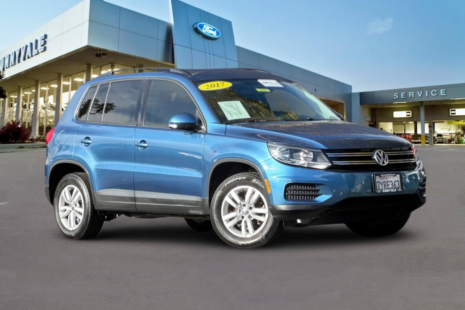 Certified 2017 Volkswagen Tiguan S with VIN WVGAV7AX2HK040232 for sale in Sunnyvale, CA