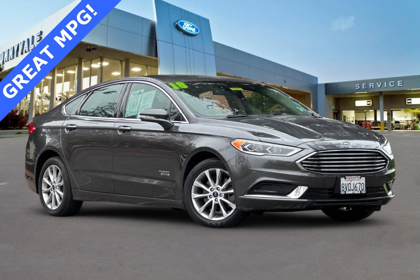 Used 2018 Ford Fusion Energi SE Luxury with VIN 3FA6P0PU5JR123346 for sale in Sunnyvale, CA