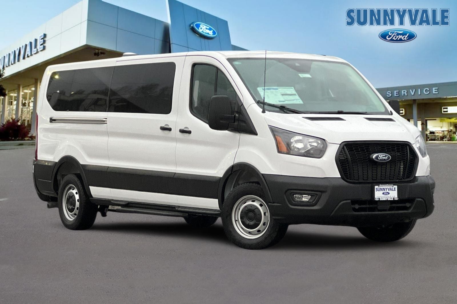 Oxford White 2025 Ford Transit Passenger 350 XL Low Roof LB RWD Van Rear-Wheel Drive