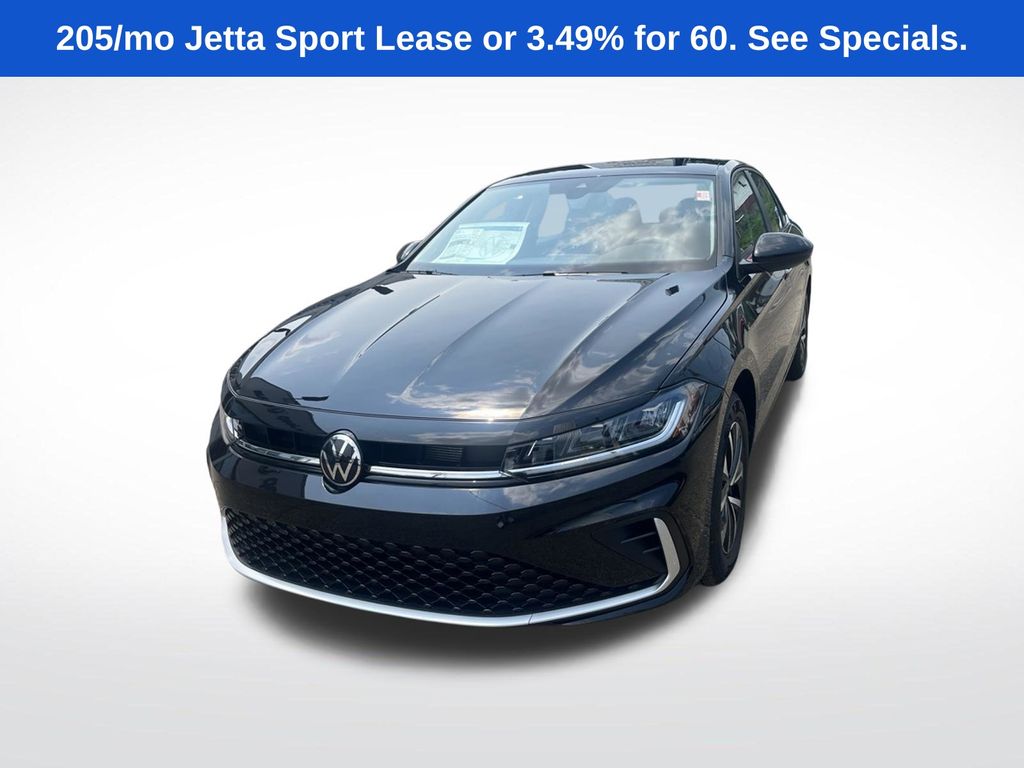 Deep Black Pearl 2026 Volkswagen Jetta Sedan Front-Wheel Drive 8-Speed Automatic