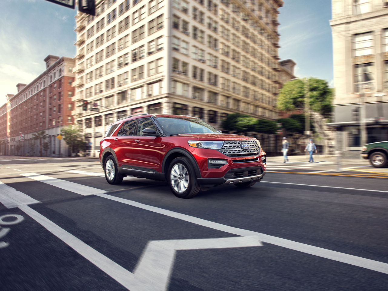 2021 Ford Explorer around a city