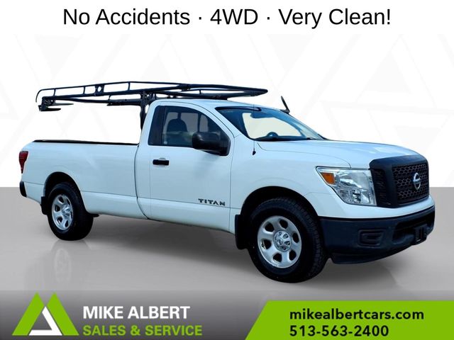 Glacier White 2017 Nissan Titan Pickup Truck Four-Wheel Drive 7-Speed Automatic
