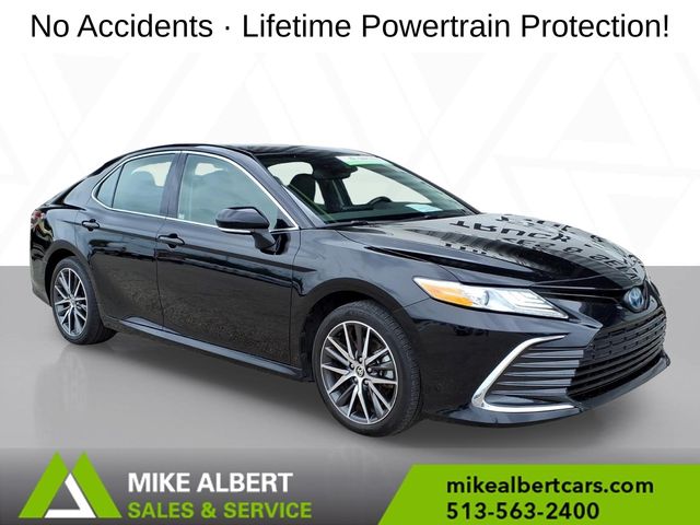 Midnight Black Metallic 2023 Toyota Camry Hybrid Sedan Front-Wheel Drive Continuously Variable Transmission