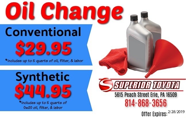 Superior Toyota Erie Pa >> Toyota Service Specials in Erie PA | Superior Toyota Superior Toyota Erie Pa >> Toyota Service Specials in Erie PA | Superior Toyota