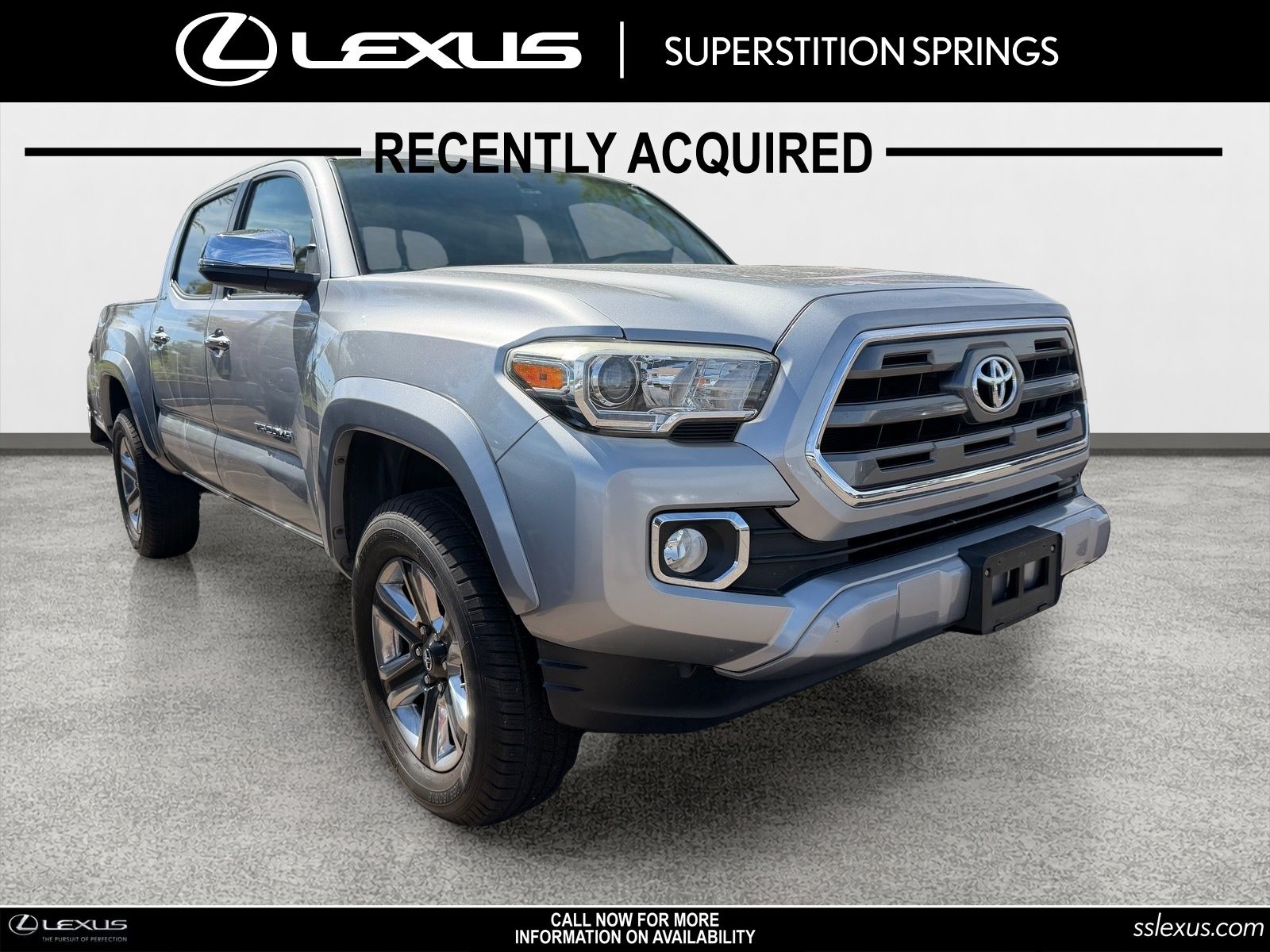 Silver Sky 2016 Toyota Tacoma Pickup Truck Four-Wheel Drive 6-Speed Automatic Overdrive