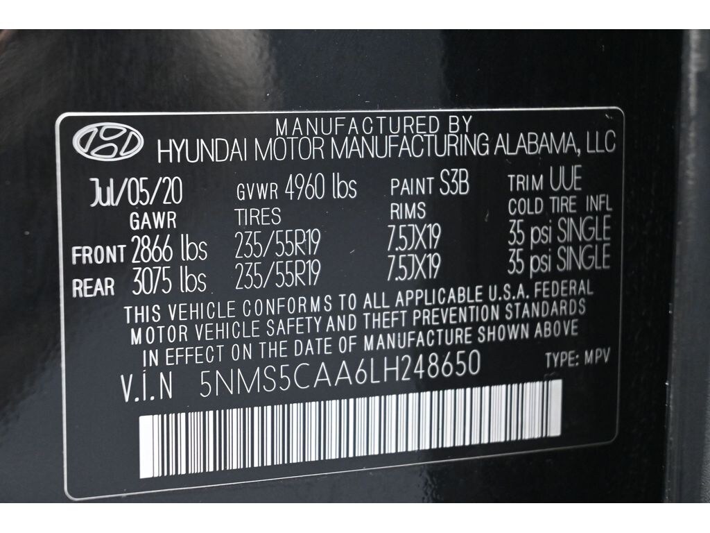 Used 2020 Hyundai Santa Fe Limited Sport Utility