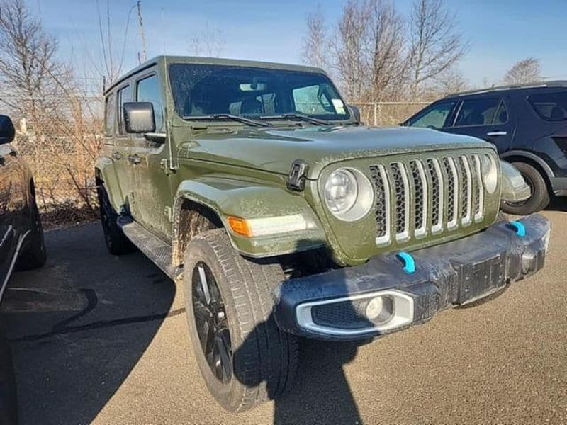 Used 2023 Jeep Wrangler 4xe Sahara 4XE with VIN 1C4JJXP6XPW580126 for sale in Goshen, NY