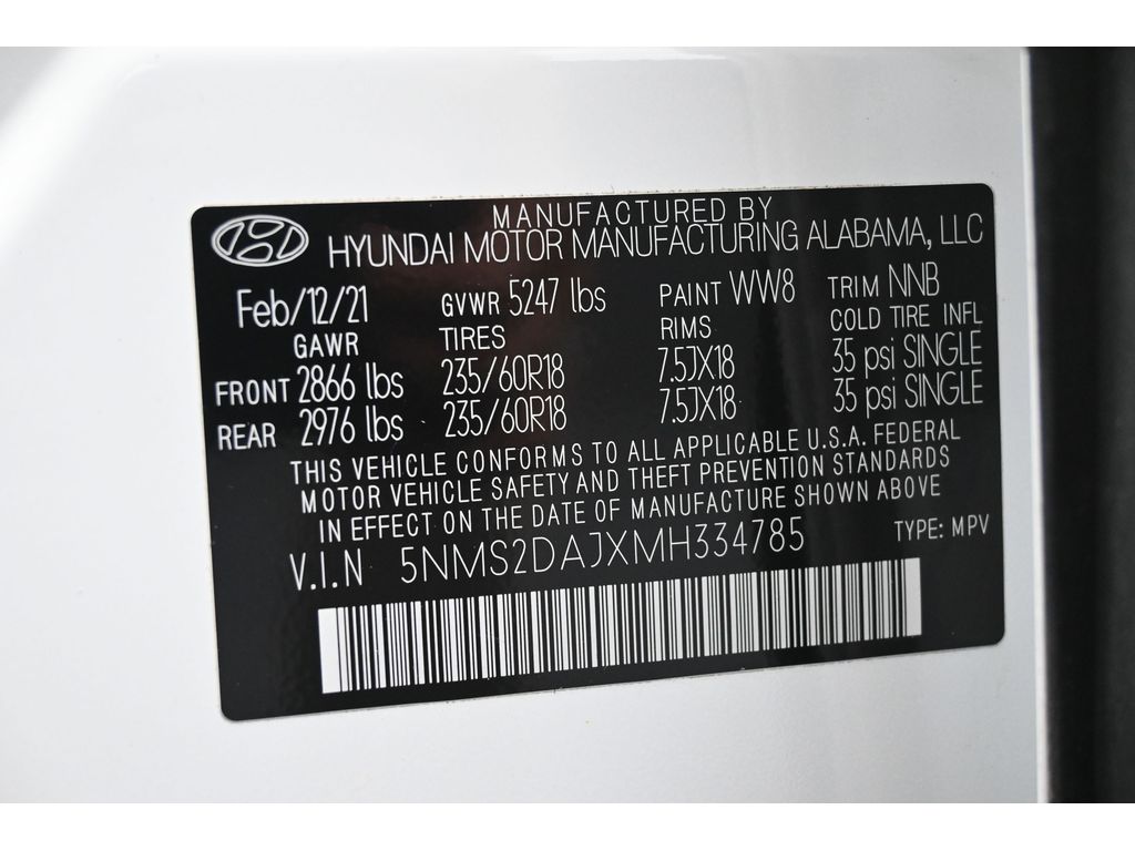 Used 2021 Hyundai Santa Fe SEL with VIN 5NMS2DAJXMH334785 for sale in Goshen, NY