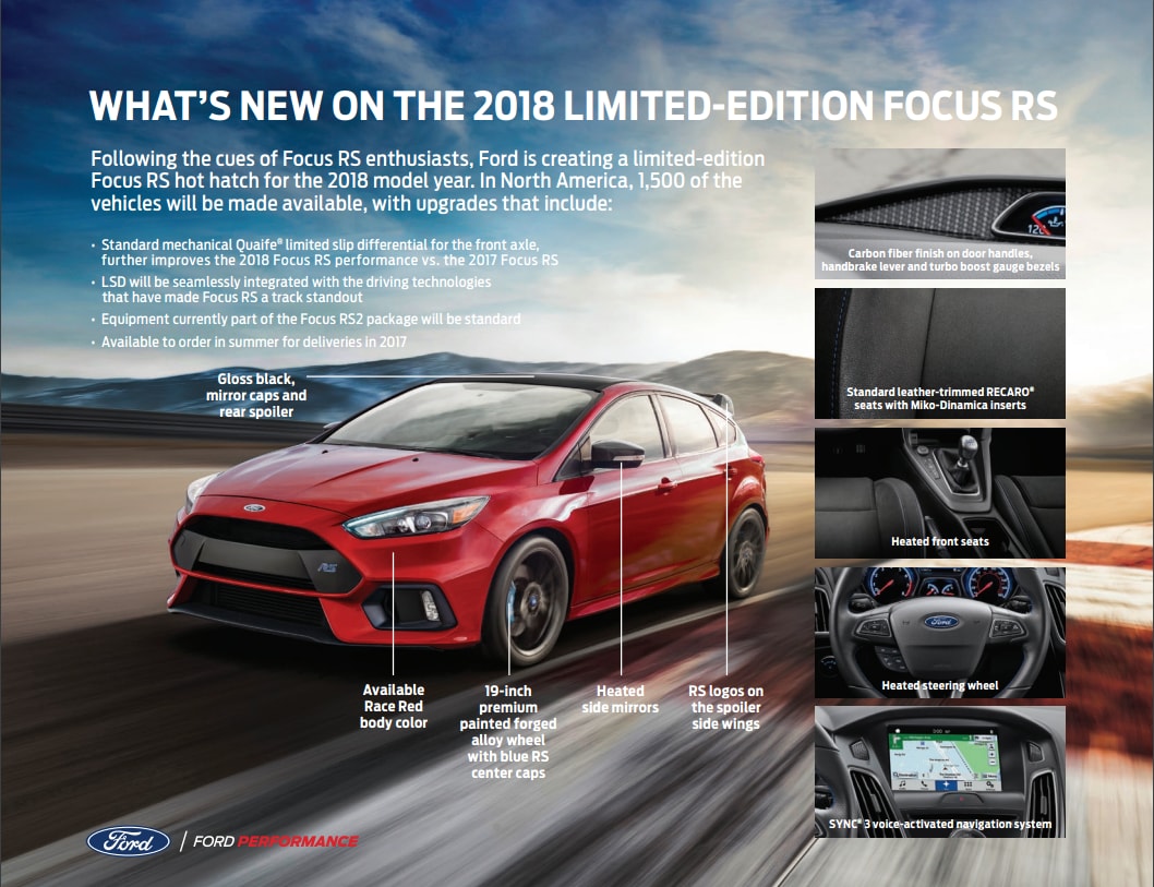 2018 Limited-Edition Focus RS
