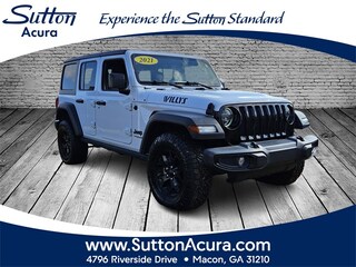 Pre-Owned 2021 Jeep Wrangler Unlimited Willys SUV 1C4HJXDM6MW681810 For Sale in Macon, GA