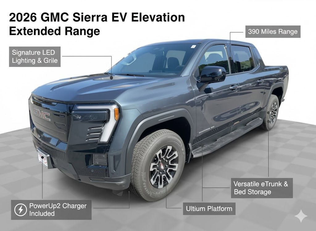 New 2026 GMC Sierra EV Elevation Extended Range Truck