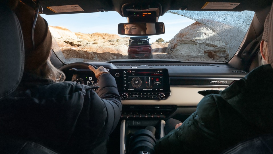 Family riding in vehicle
