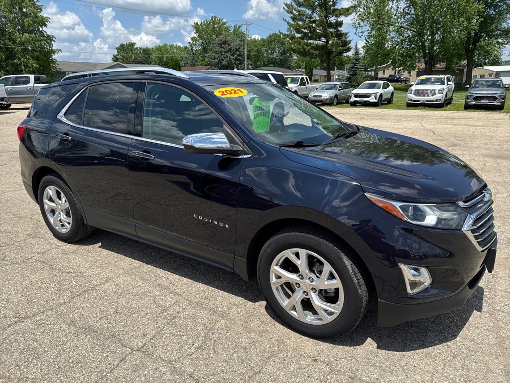 Used 2021 Chevrolet Equinox Premier with VIN 3GNAXXEV0MS113658 for sale in New Glarus, WI