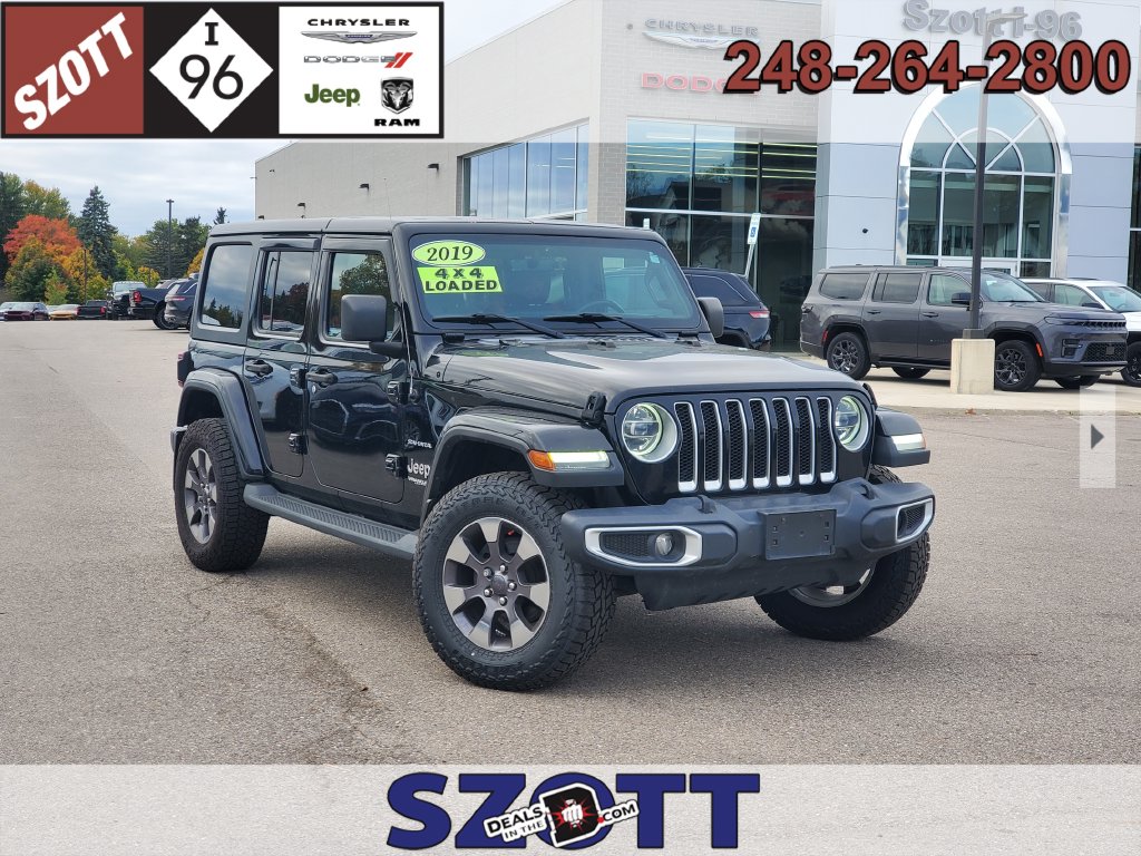 Used 2019 Jeep Wrangler Unlimited Sahara SUV For Sale in Highland, MI