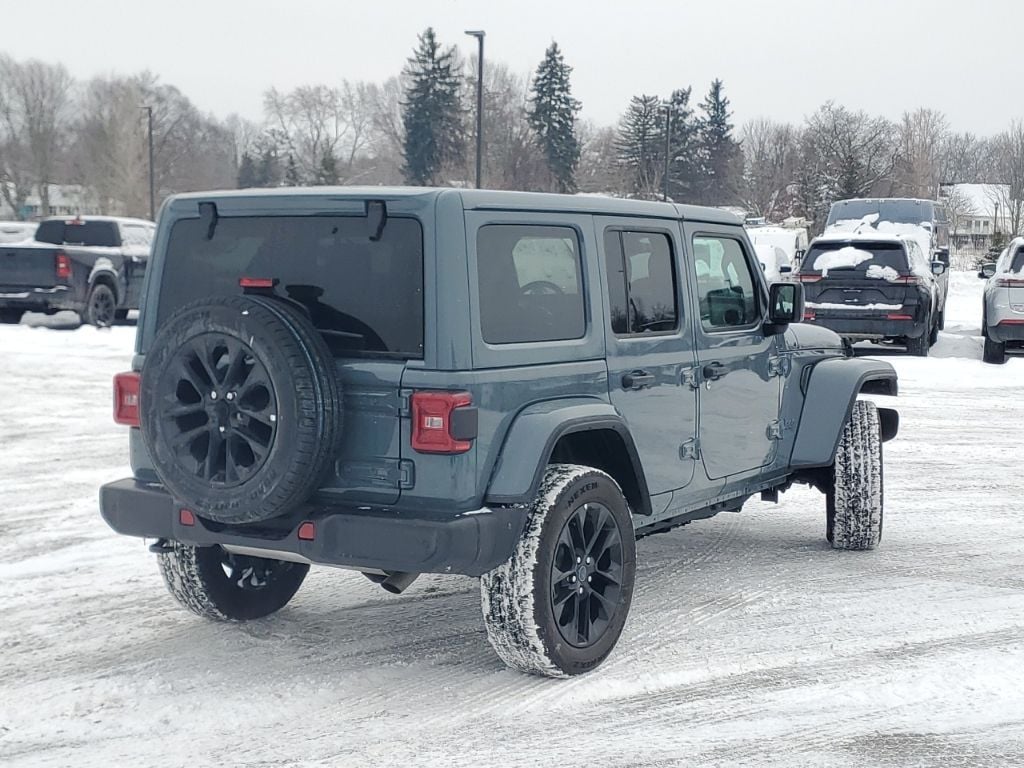 Used 2025 Jeep Wrangler 4xe Sahara 4XE with VIN 1C4RJXP65SW586153 for sale in New Hudson, MI