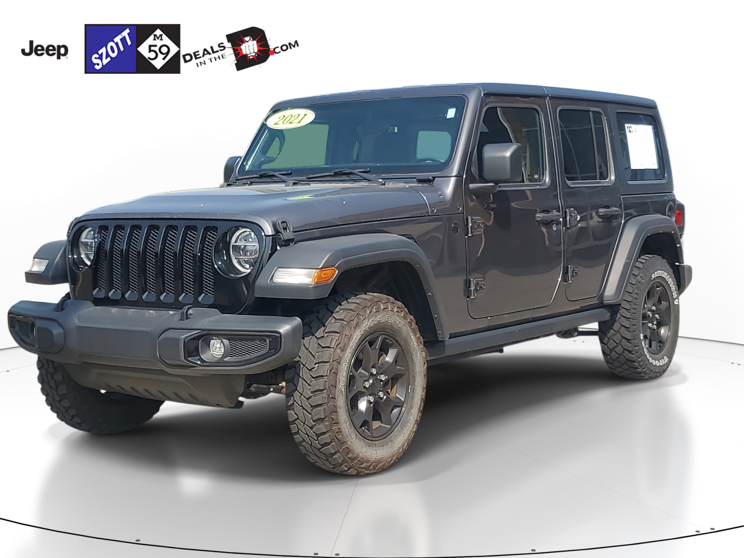 Used 2021 Jeep Wrangler Unlimited Willys with VIN 1C4HJXDN8MW759898 for sale in White Lake, MI