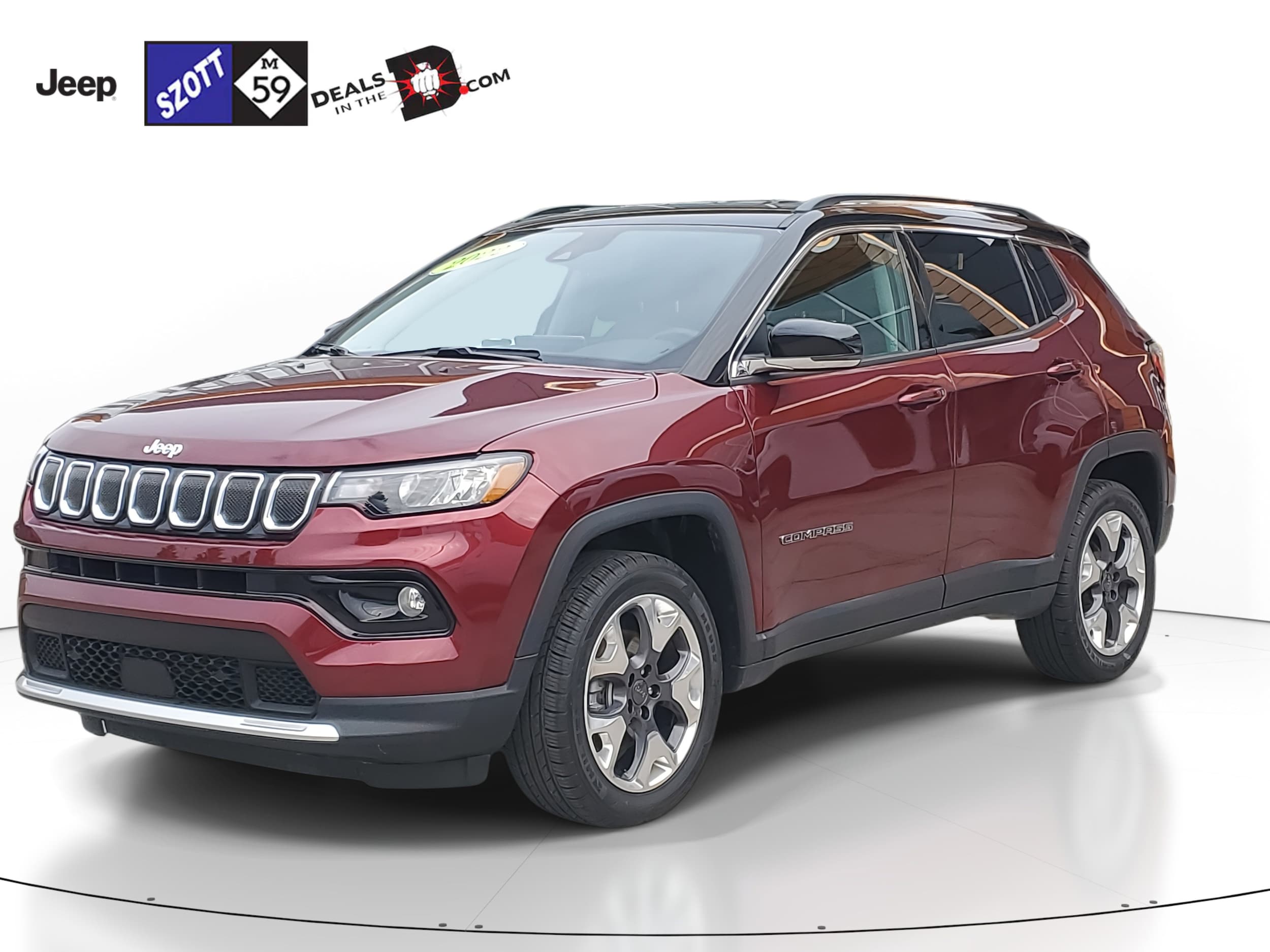 Used 2022 Jeep Compass Limited with VIN 3C4NJDCB8NT123210 for sale in White Lake, MI