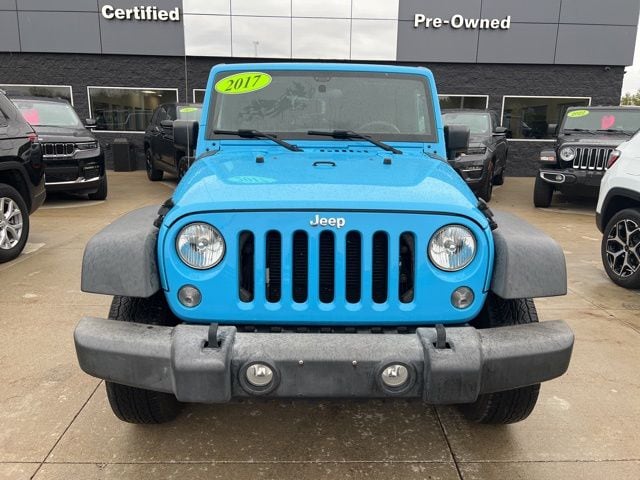 Certified 2017 Jeep Wrangler Unlimited Sport with VIN 1C4BJWDG9HL570251 for sale in White Lake charter Township, MI