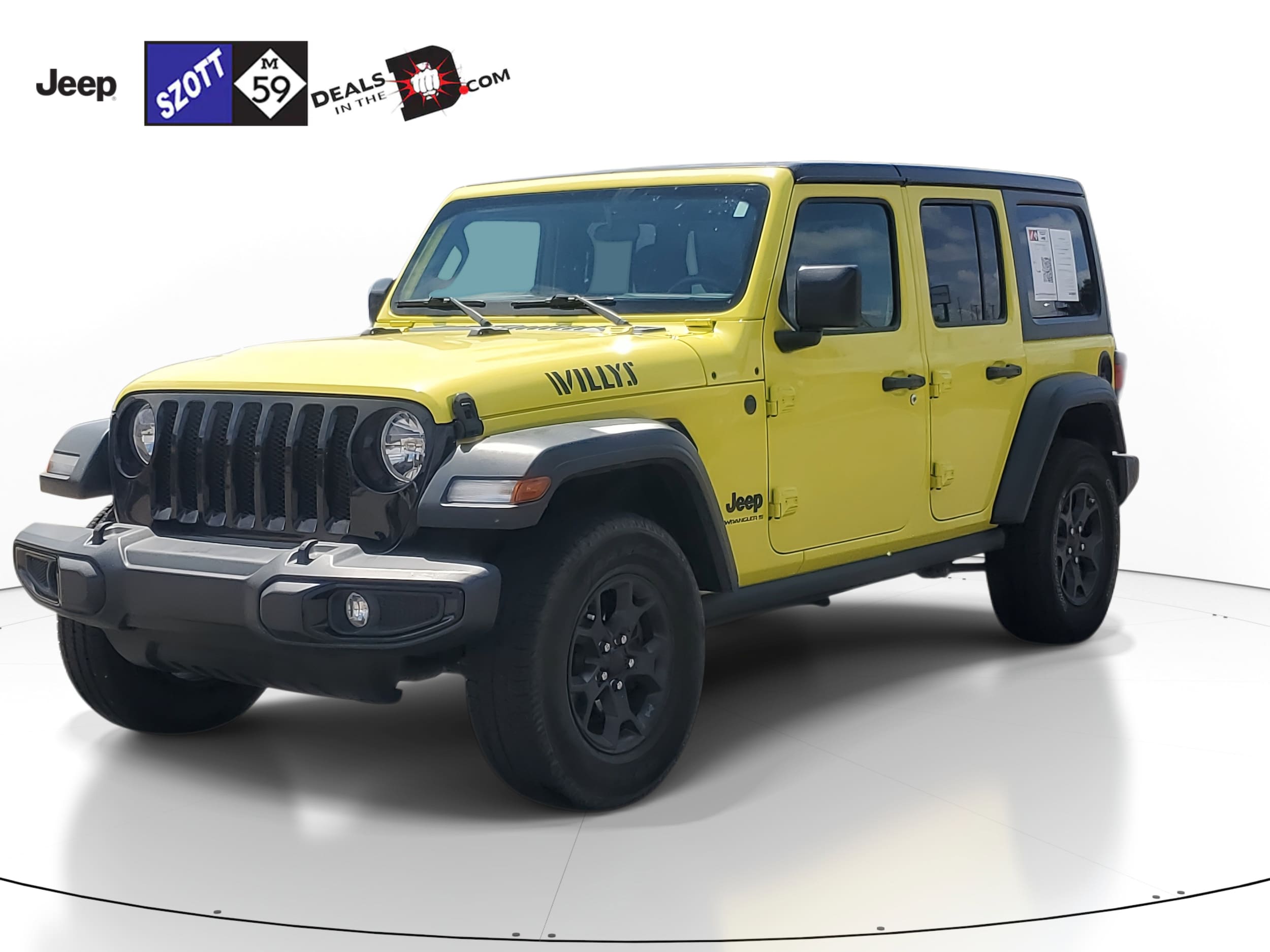 Used 2023 Jeep Wrangler 4-Door Willys Sport with VIN 1C4HJXDG5PW544503 for sale in White Lake, MI