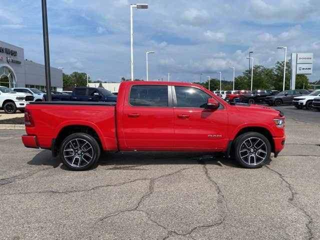 Used 2021 RAM Ram 1500 Pickup Laramie with VIN 1C6SRFJT5MN792737 for sale in Highland, MI