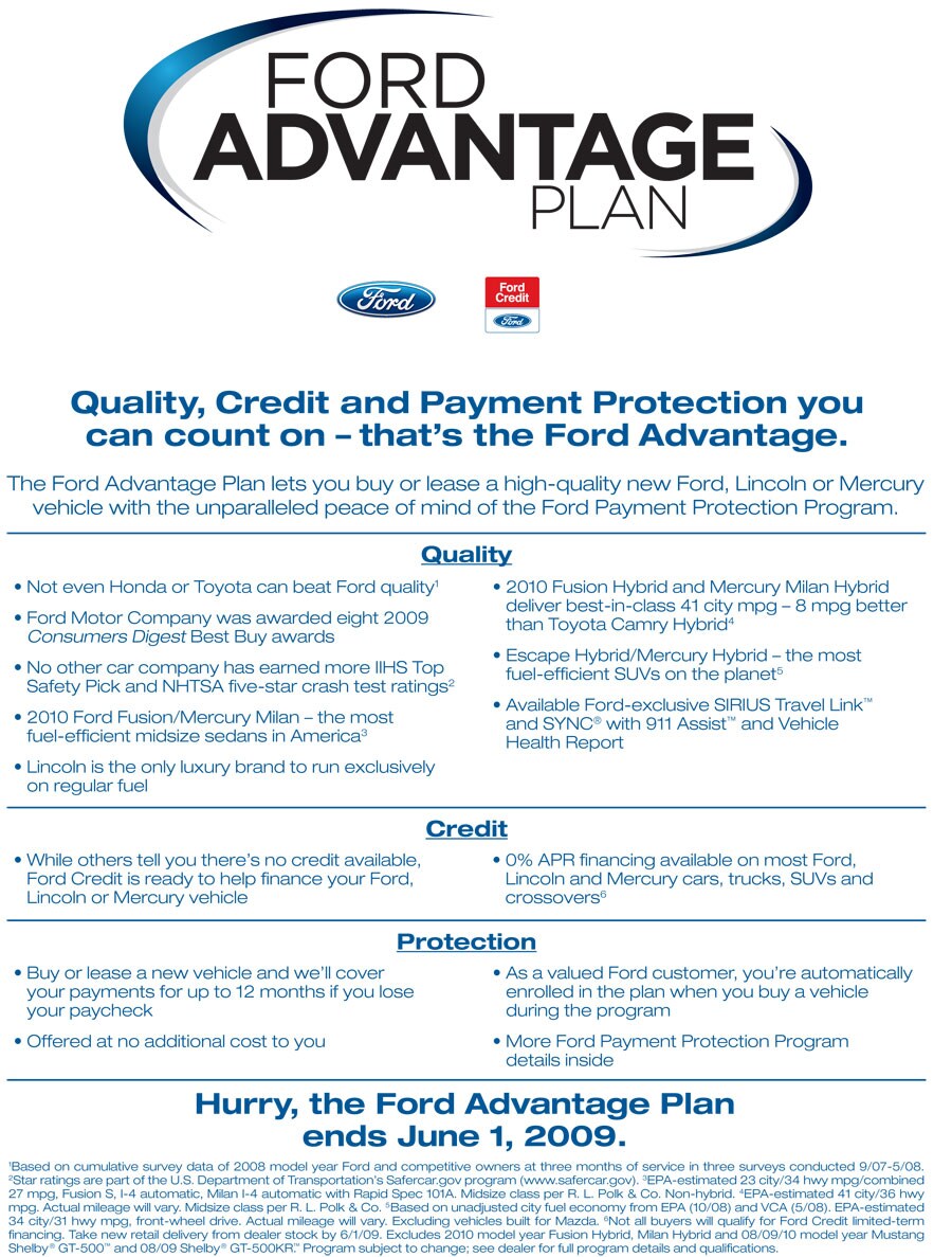 Ford credit payment deals