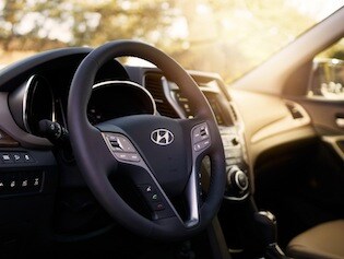 Interior of the 2017 Hyundai Santa Fe