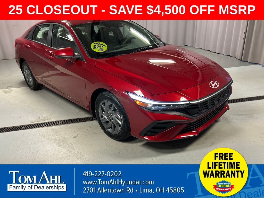 New 2025 Hyundai Elantra Hybrid Blue Sedan