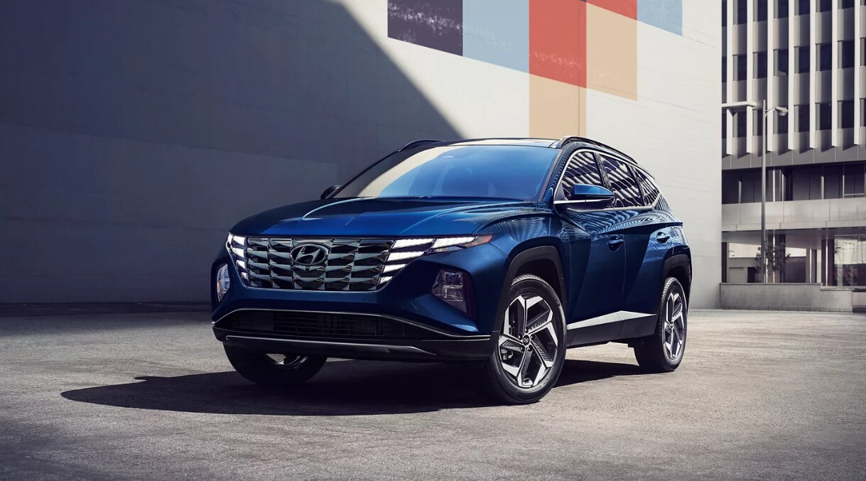 2024 Hyundai Tucson Hybrid Limited in the Deep Sea exterior color