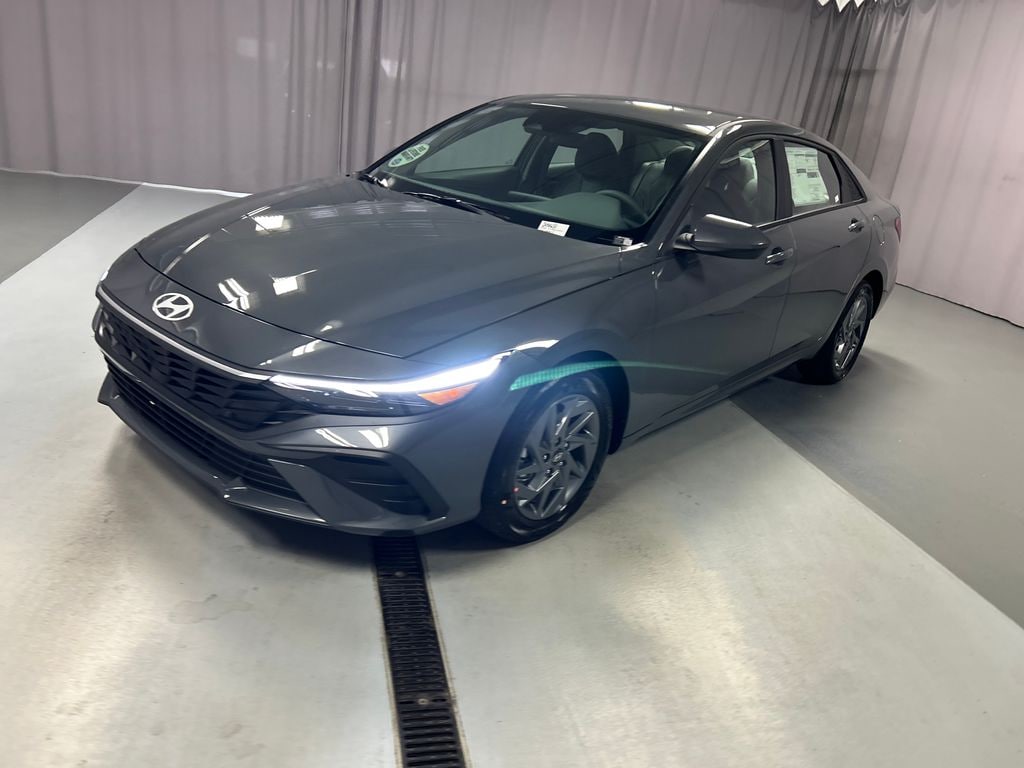 New 2026 Hyundai Elantra Hybrid Blue Sedan