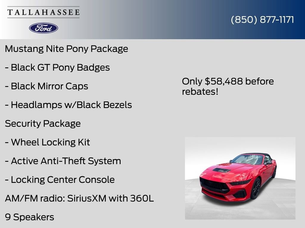 New 2025 Ford Mustang GT Premium Convertible