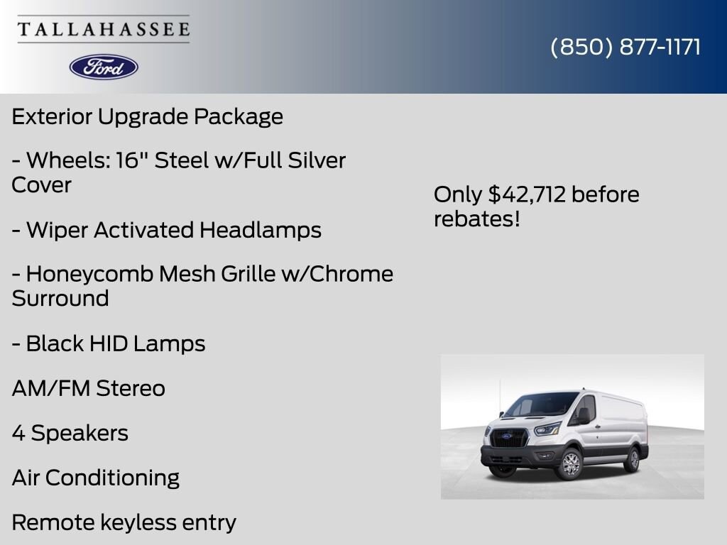 New 2025 Ford Transit-150 Cargo Base Van Low Roof Van