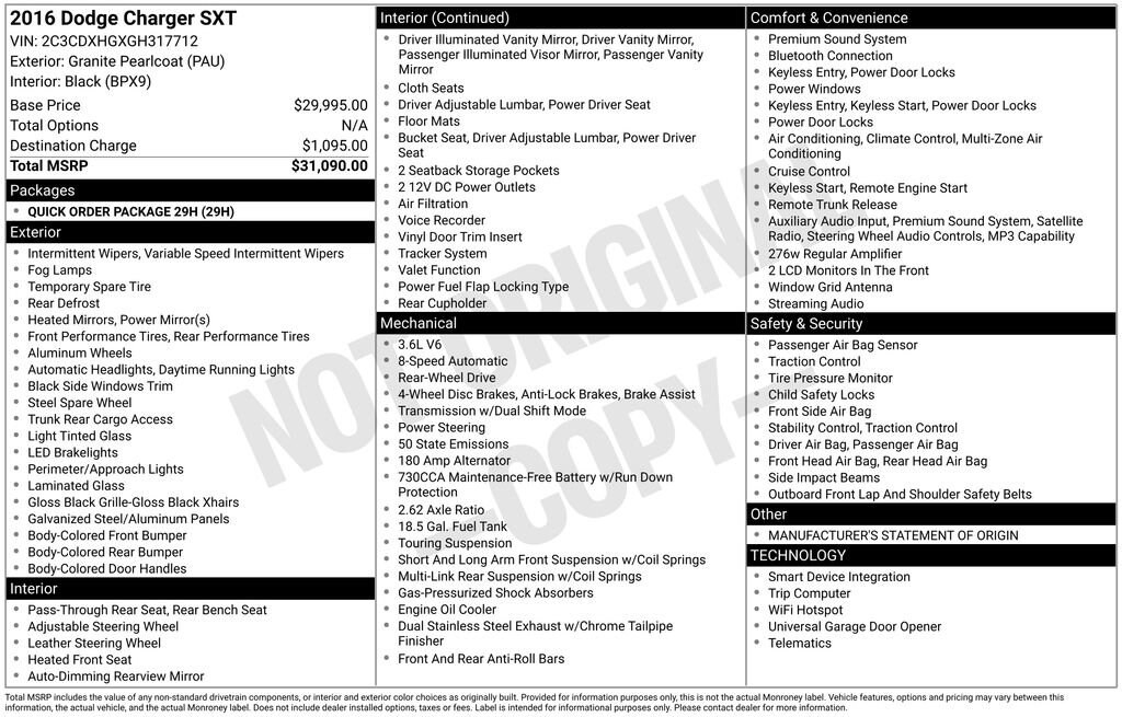 Used 2016 Dodge Charger SXT Sedan