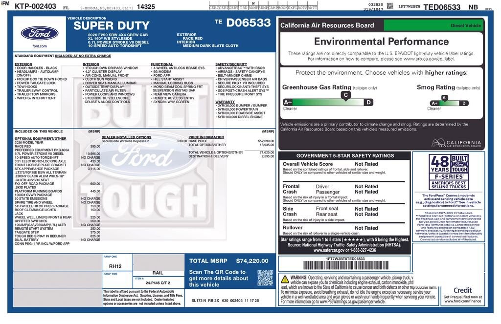 New 2026 Ford F-250 Truck Crew Cab