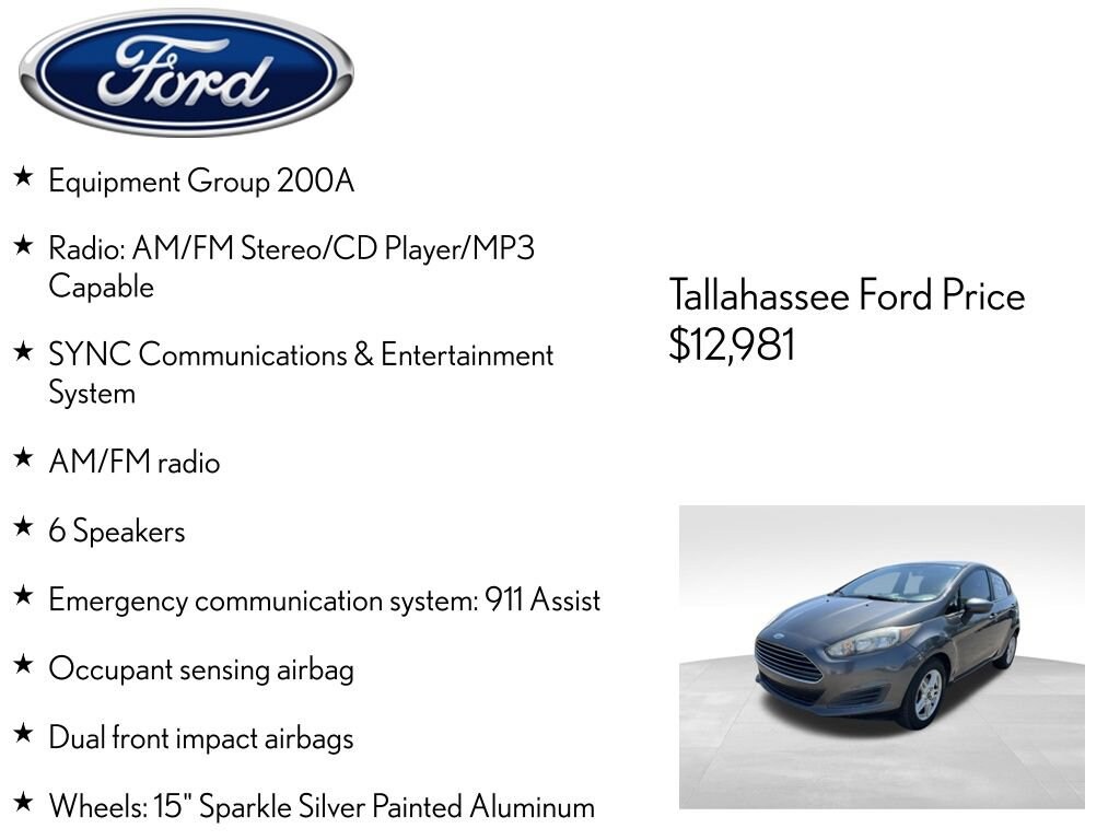 Used 2019 Ford Fiesta SE Hatchback