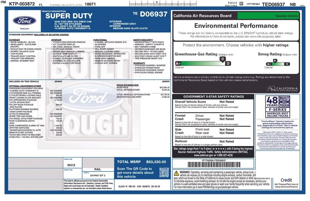 New 2026 Ford F-250 Truck Crew Cab