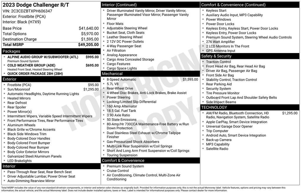 Used 2023 Dodge Challenger R/T Coupe