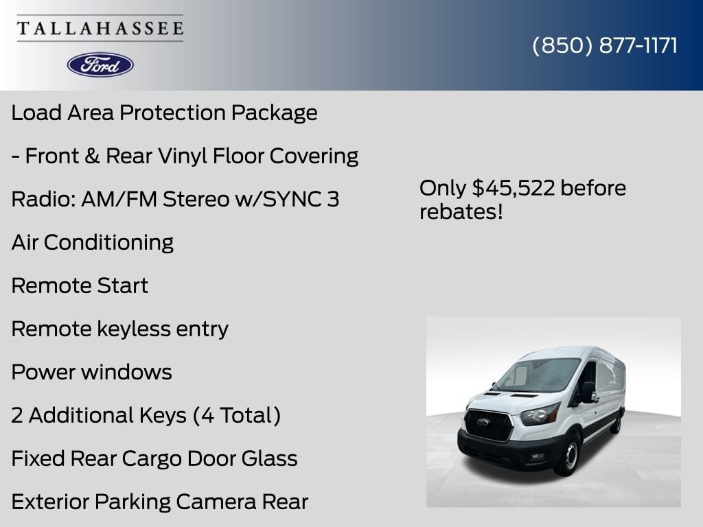 New 2025 Ford Transit-250 Cargo Base Van Medium Roof Van