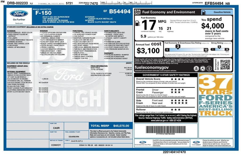 Used 2014 Ford F-150 Truck SuperCrew Cab