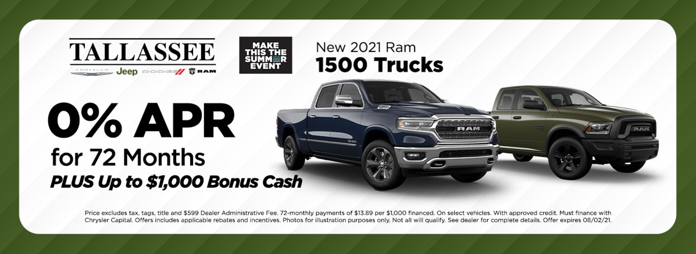 Tallassee Dealership for Chrysler Dodge Jeep Ram