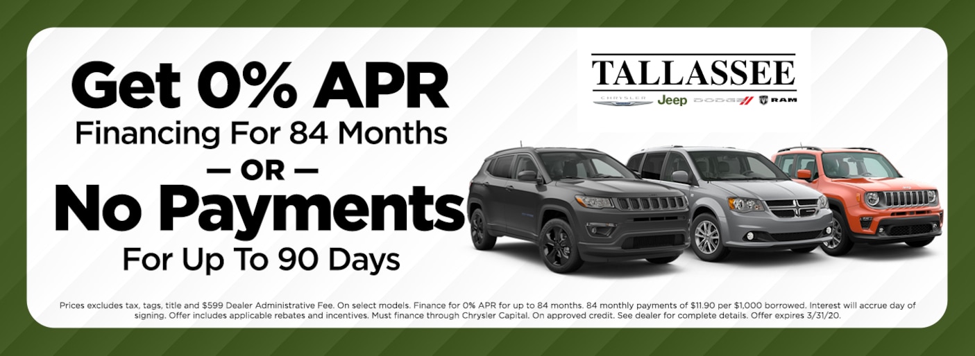 Tallassee Dealership for Chrysler Dodge Jeep Ram