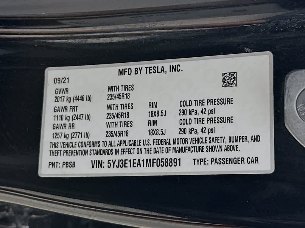 Thumbnail: 2021 Tesla Model 3 - 22
