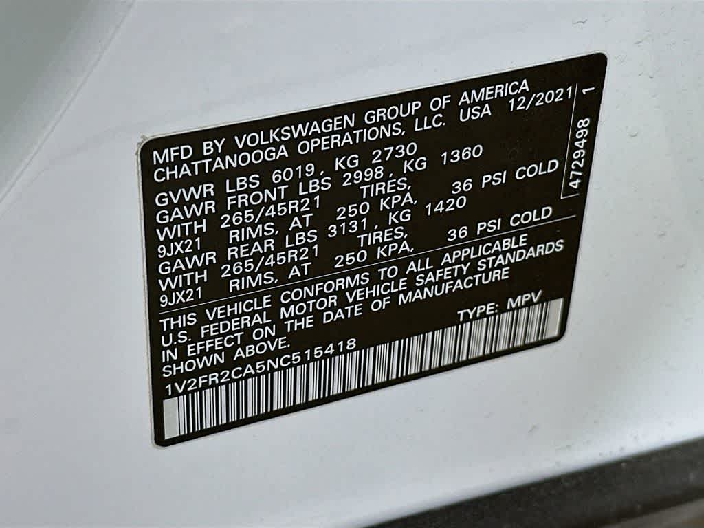 Thumbnail: 2022 Volkswagen Atlas - 23