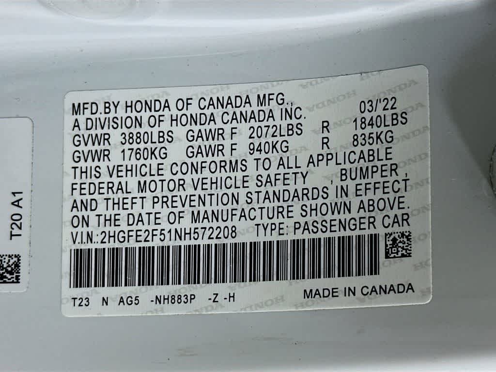 Thumbnail: 2022 Honda Civic - 22