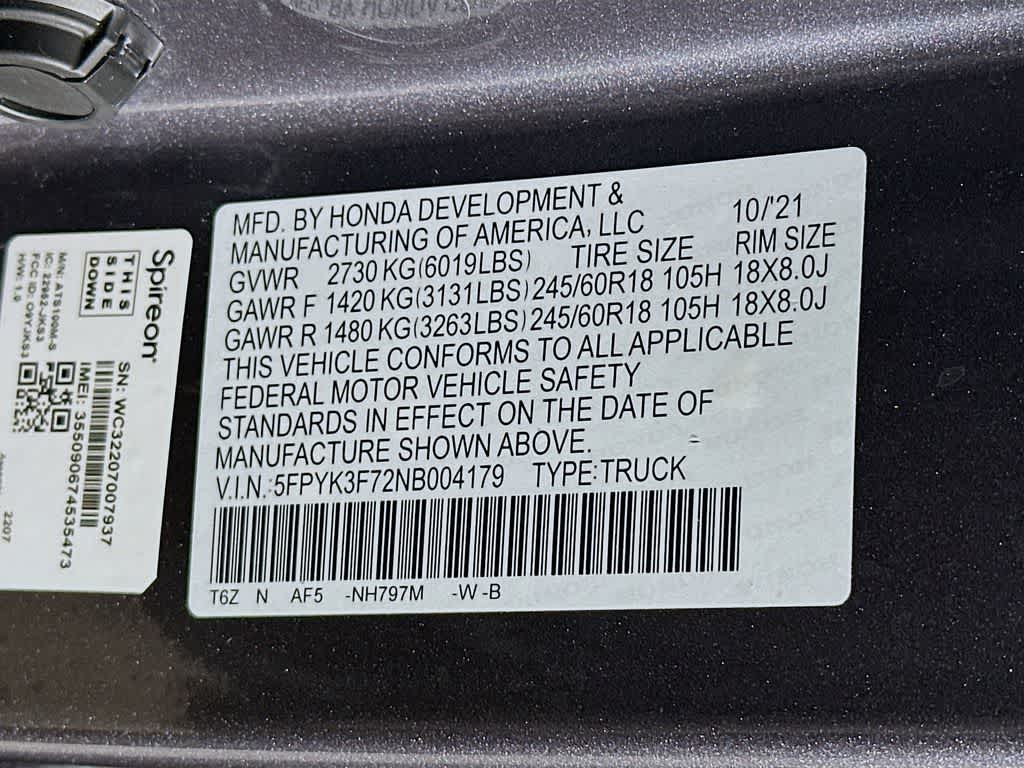 Thumbnail: 2022 Honda Ridgeline - 22