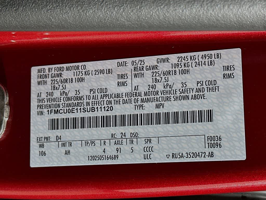 Thumbnail: 2025 Ford Escape - 22