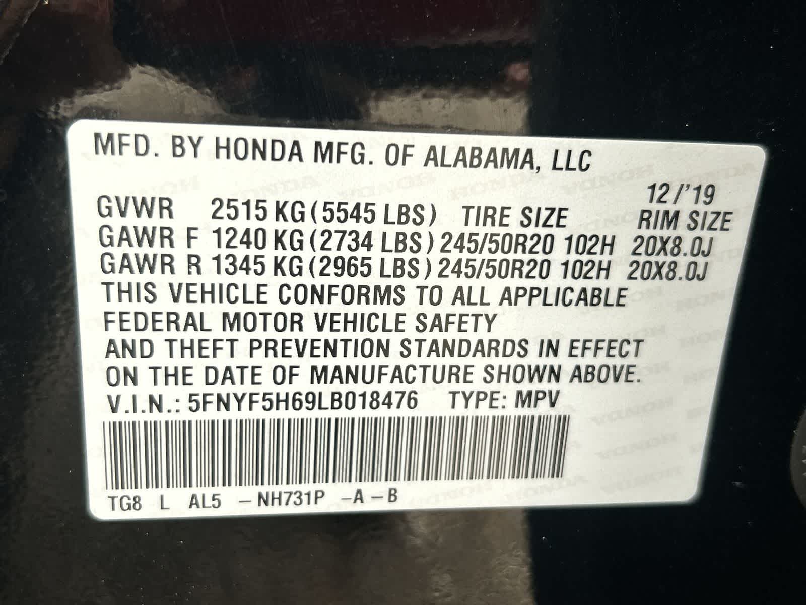 Thumbnail: 2020 Honda Pilot - 2