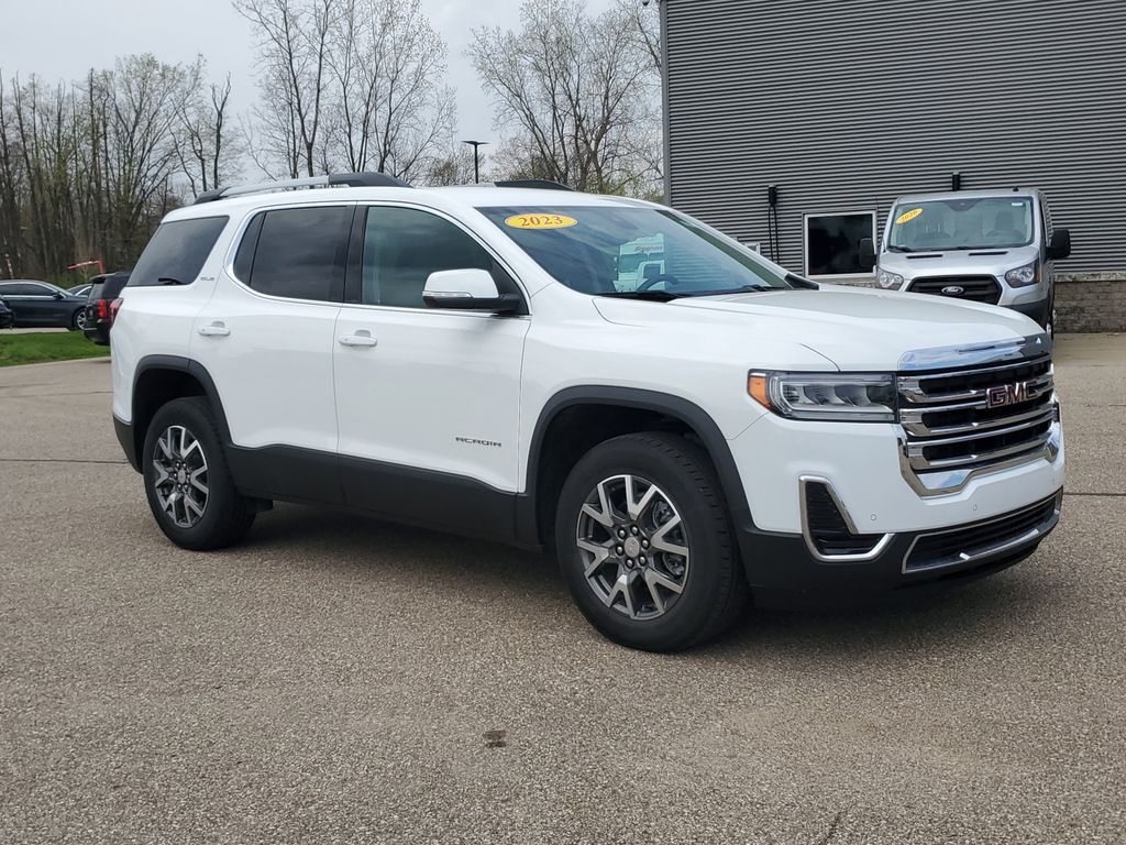 Used 2023 GMC Acadia SLE with VIN 1GKKNRL47PZ141509 for sale in Paw, MI