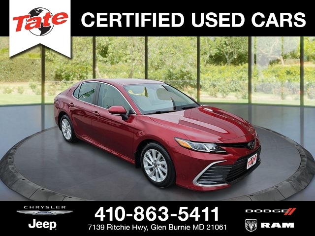 Red (Ruby Flare Pearl) 2022 Toyota Camry LE AWD Sedan All-Wheel Drive 8-Speed Automatic