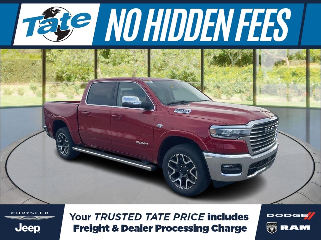 Molten Red Pearlcoat 2026 RAM 1500 Laramie Crew Cab 4WD Pickup Truck Four-Wheel Drive 8-Speed Automatic