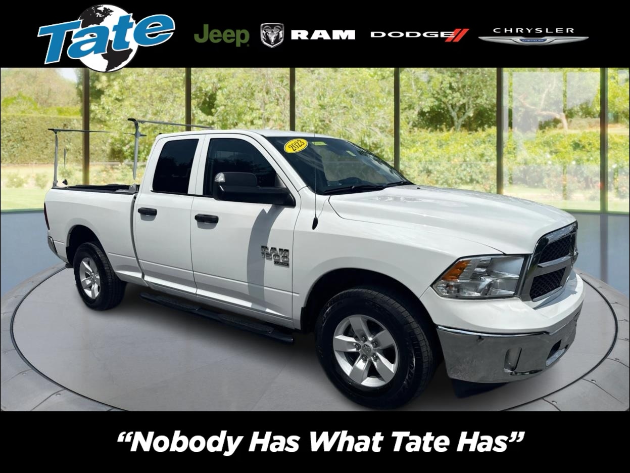 Bright White Clearcoat 2023 RAM 1500 Classic Tradesman Quad Cab 4WD Pickup Truck Four-Wheel Drive 8-Speed Automatic